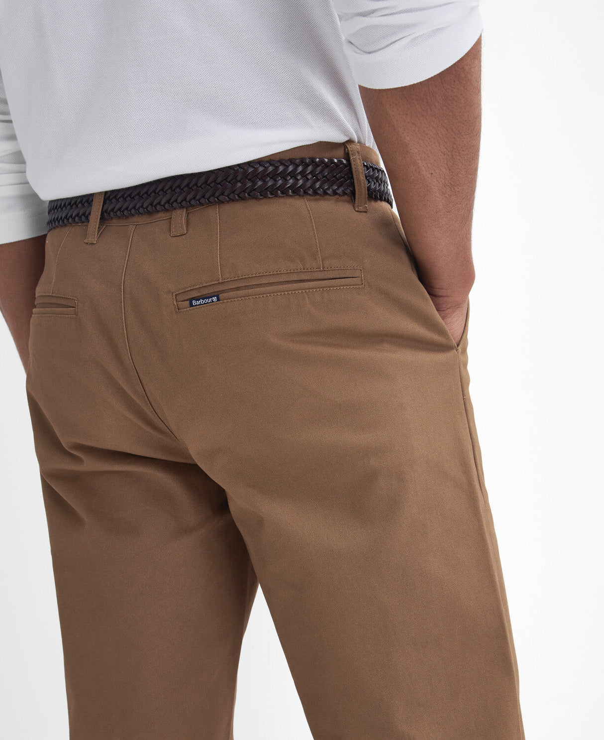 Barbour Sueded Sateen Tailored Trouser - Sandstone