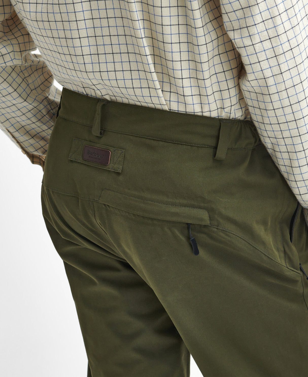 Barbour Washed Stretch Twill Tailored Fit Trouser - Olive