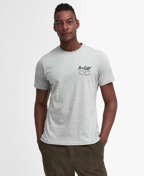 Barbour Script Graphic T-Shirt - Grey Marl