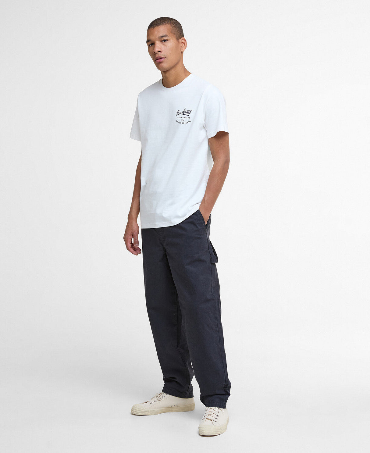 Barbour Script Graphic T-Shirt - Whisper White