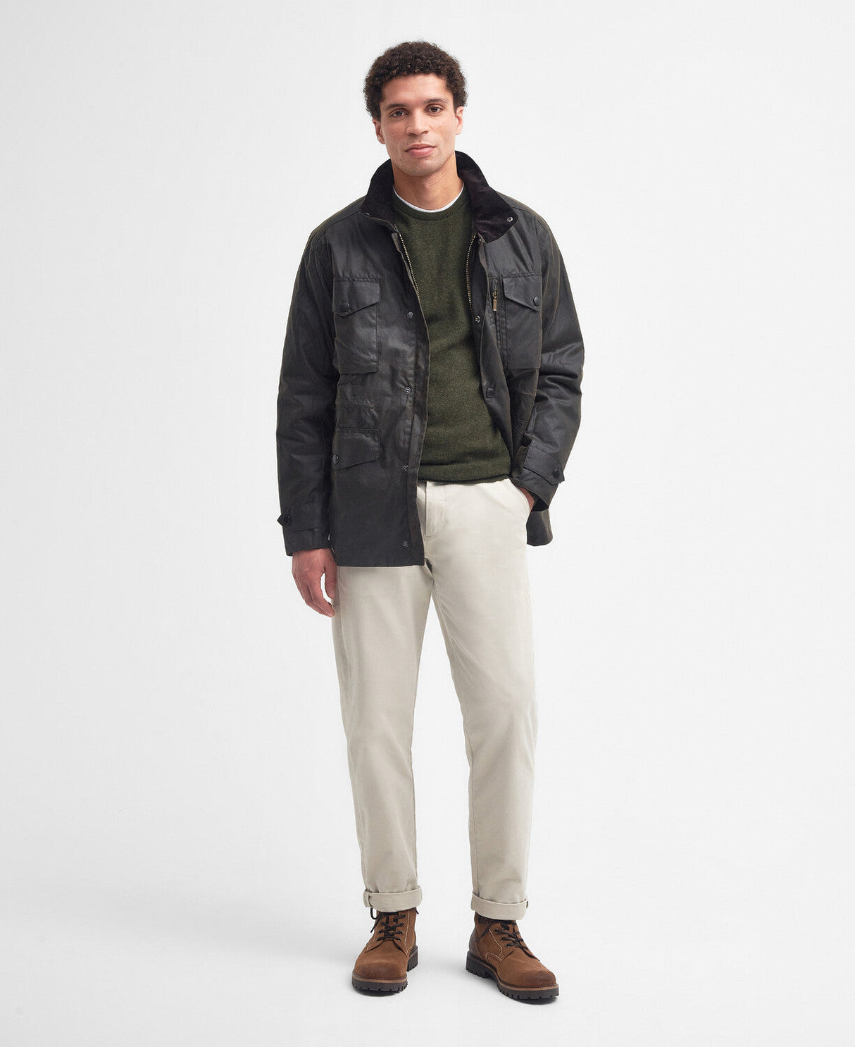 Barbour Sapper Wax Jacket - Olive/Classic