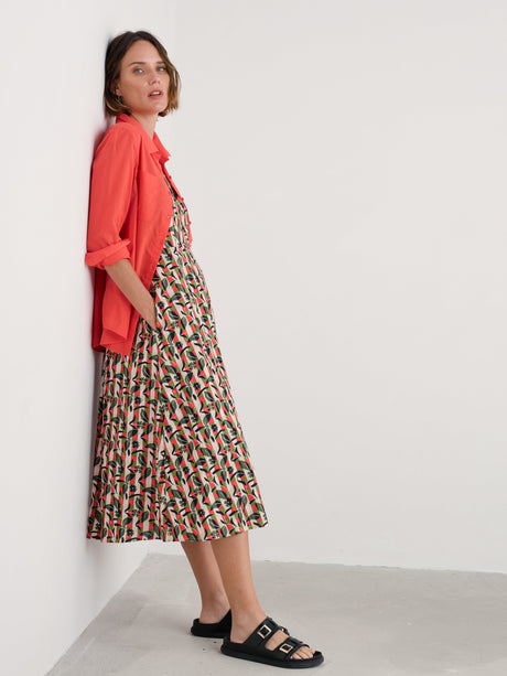 Seasalt Madern Dress - Table Flowers Dark Citron