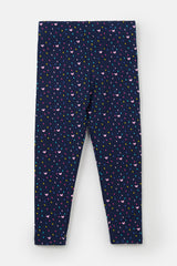 Lighthouse Mollie Leggings - Navy Heart Print