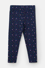 Lighthouse Mollie Leggings - Navy Heart Print