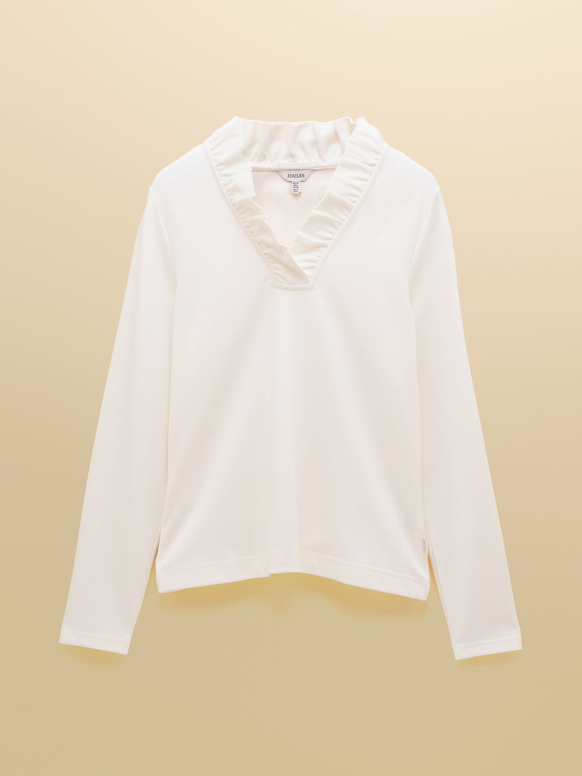 Joules Heidi Frill Neck Top - Cream