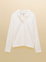 Joules Heidi Frill Neck Top - Cream