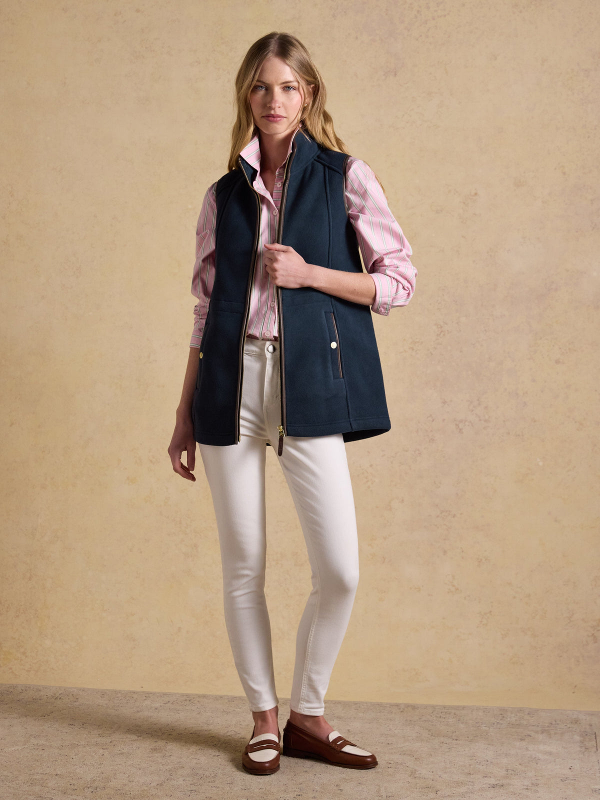 Joules Heritage Longline Gilet - Navy*