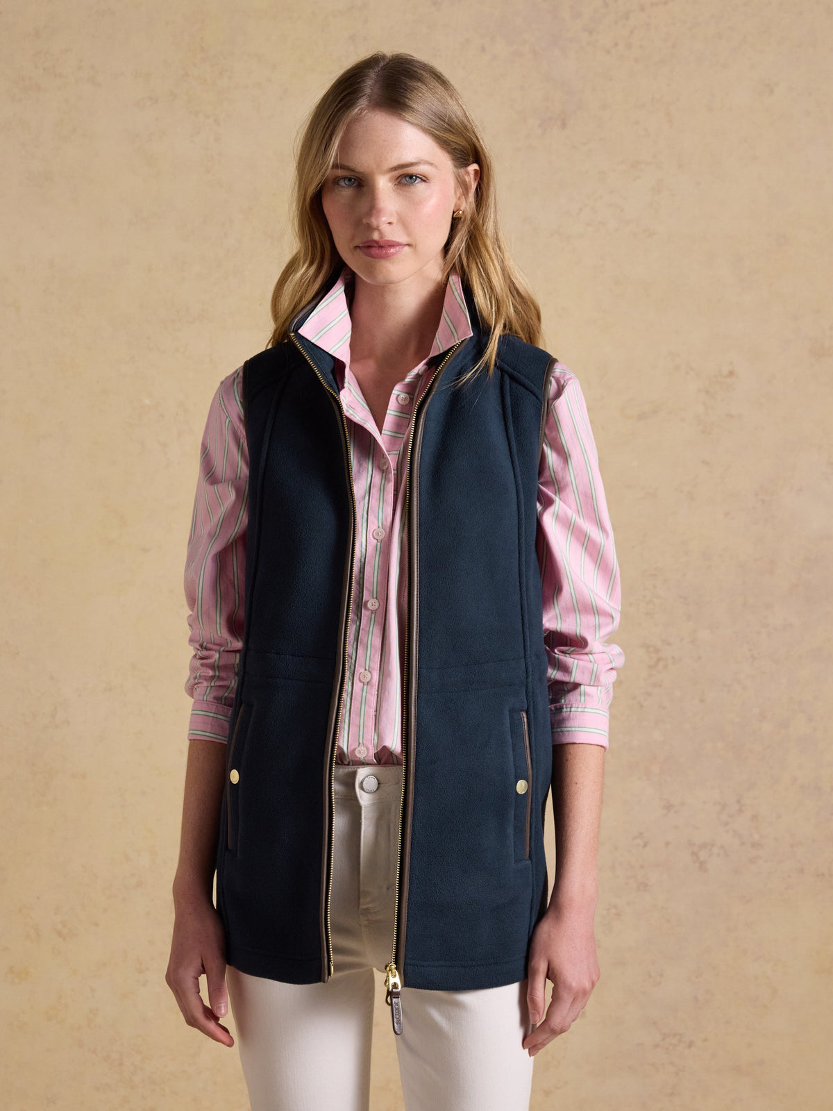 Joules Heritage Longline Gilet - Navy*