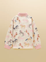 Joules Burnham Funnel Neck Sweatshirt - Cream Horse