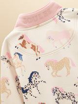 Joules Burnham Funnel Neck Sweatshirt - Cream Horse