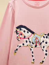 Joules Ava Top - Pink Horse