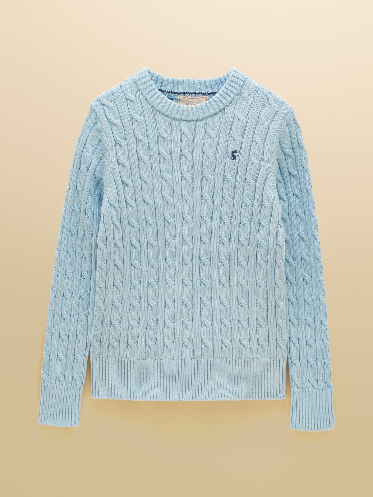 Joules Classic Cable Crew - Light Blue