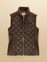 Joules Braemar Luxe Gilet - Chocolate Brown