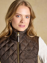 Joules Braemar Luxe Gilet - Chocolate Brown