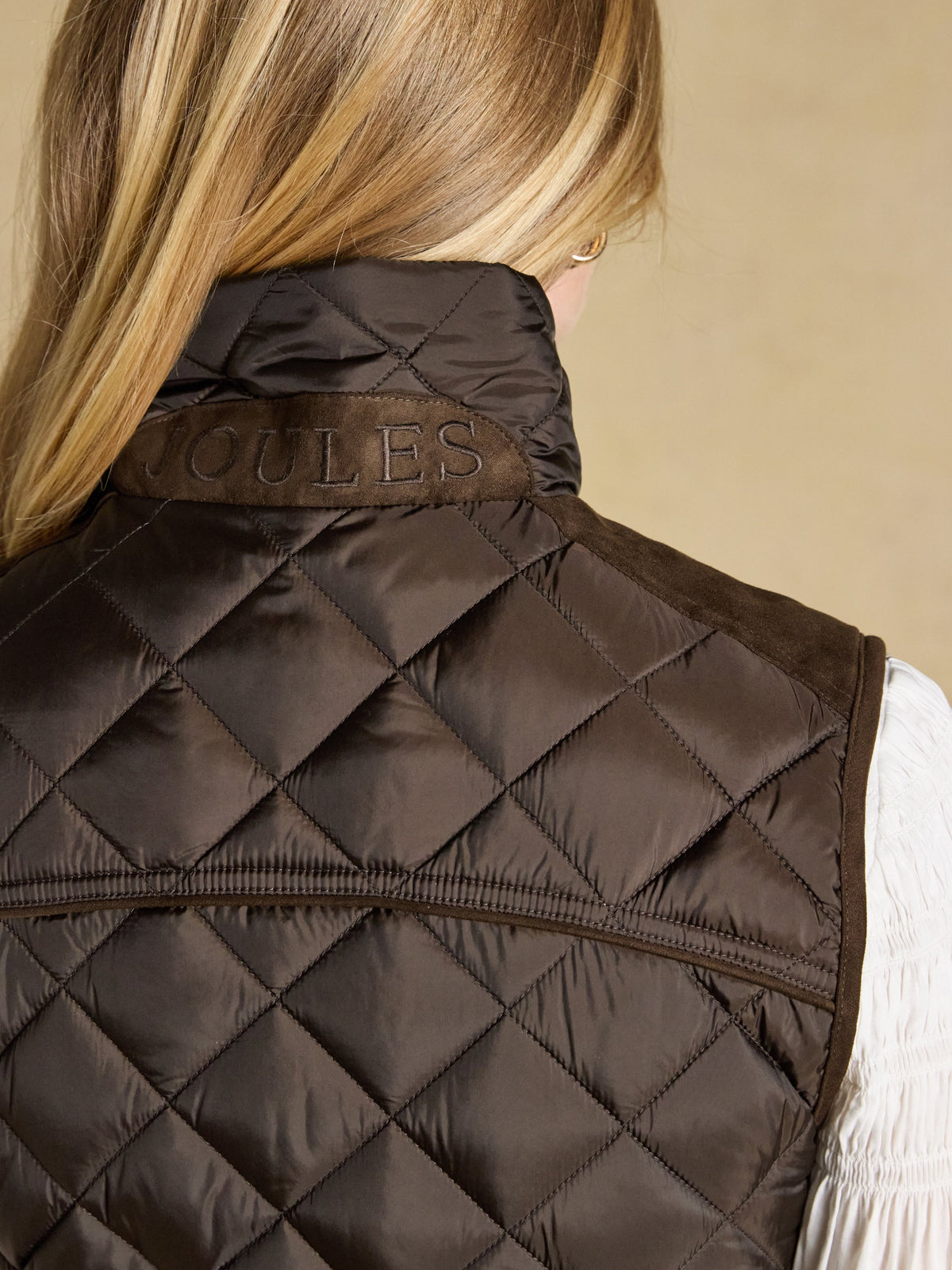 Joules Braemar Luxe Gilet - Chocolate Brown