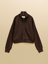 Joules Luxe Club Zip Through - Chocolate Brown