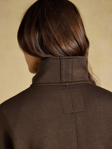 Joules Luxe Club Zip Through - Chocolate Brown