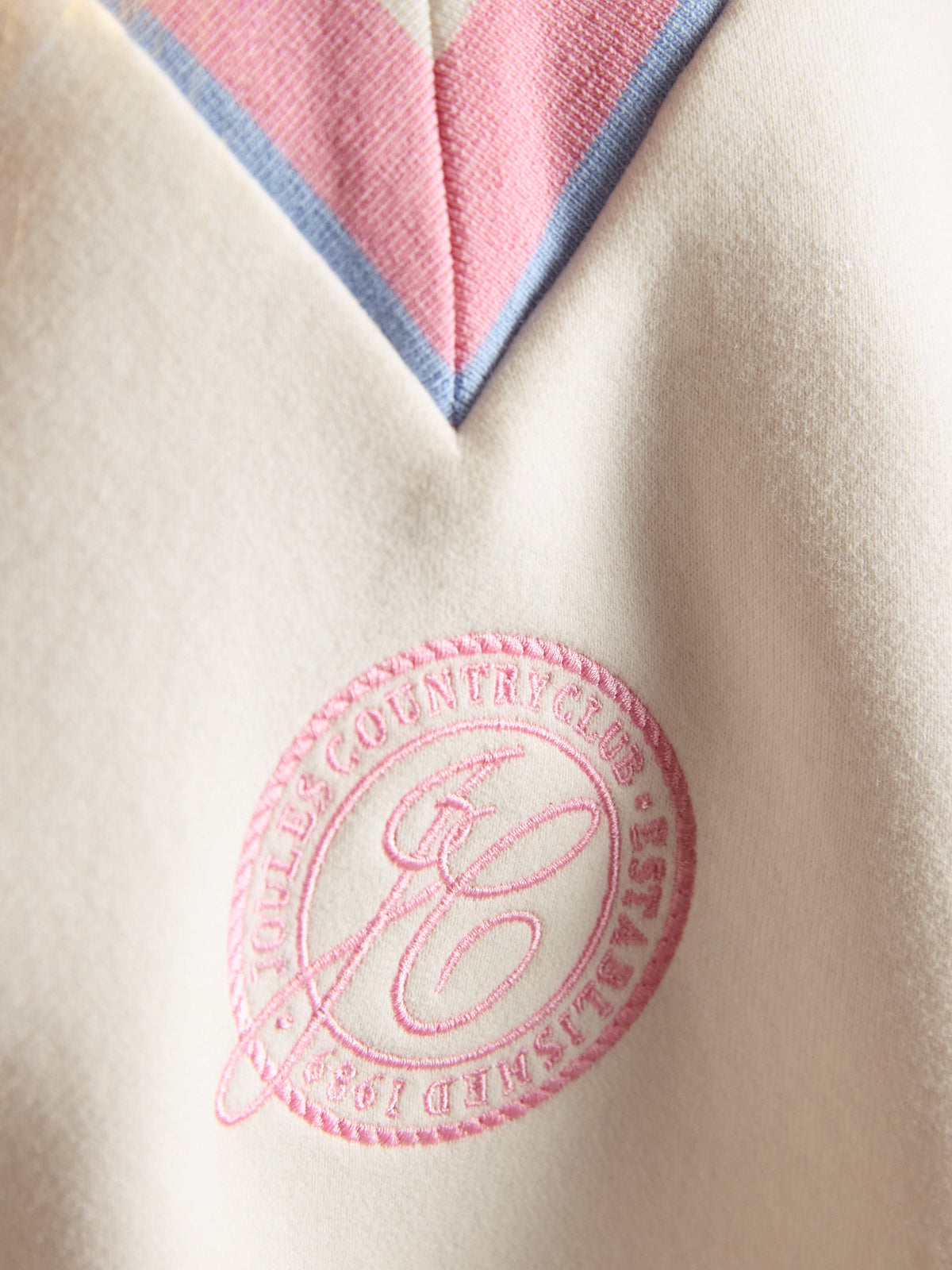 Joules Embroidered Sporty Sweatshirt - Cream