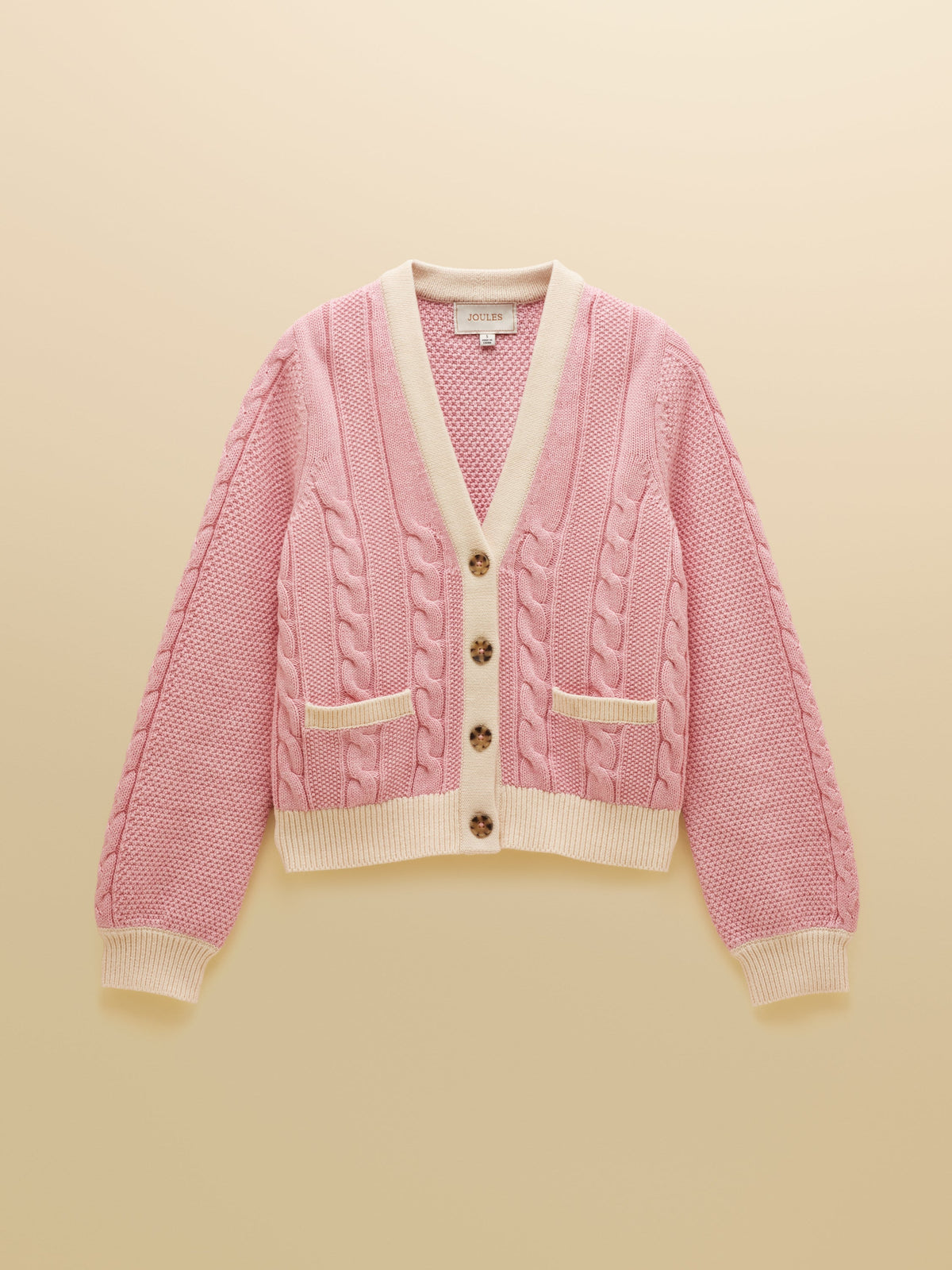 Joules V-Neck Cardigan - Pink*