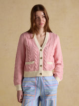 Joules V-Neck Cardigan - Pink*