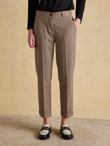 Joules Ada Trousers - Brown Dogtooth*
