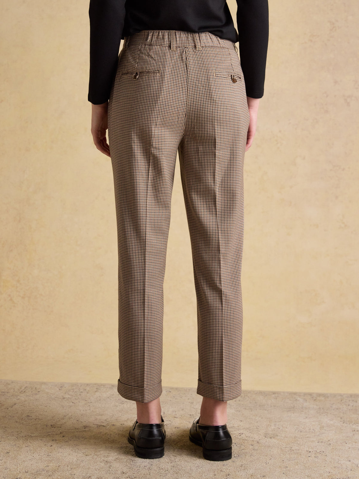 Joules Ada Trousers - Brown Dogtooth*