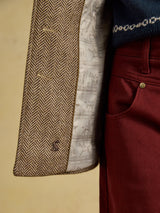 Joules Saddlebury - Brown Herringbone