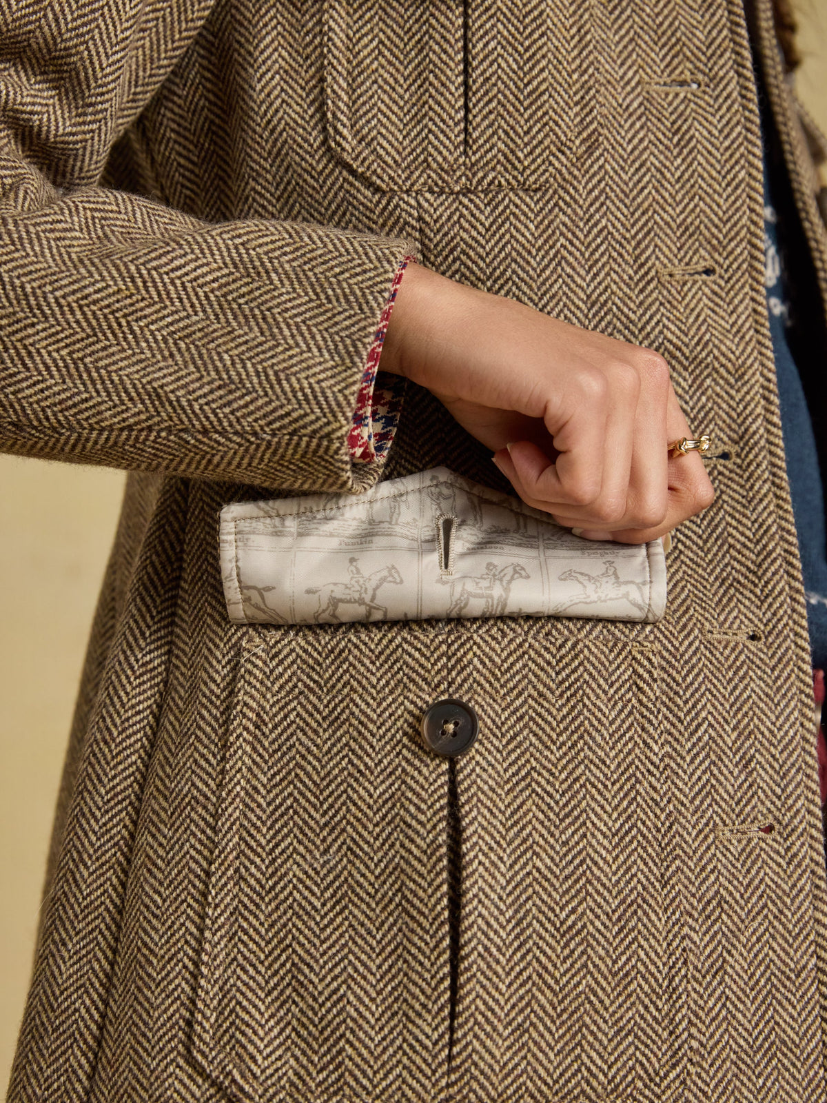 Joules Saddlebury - Brown Herringbone