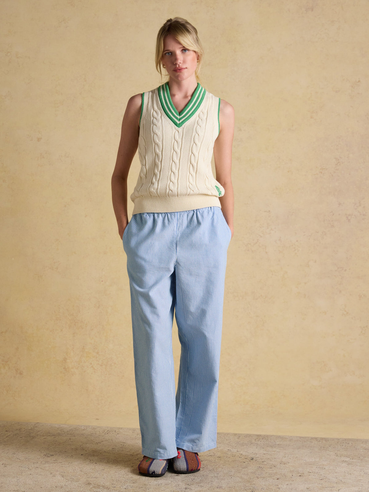 Joules Hallie Trousers - Blue Stripe*