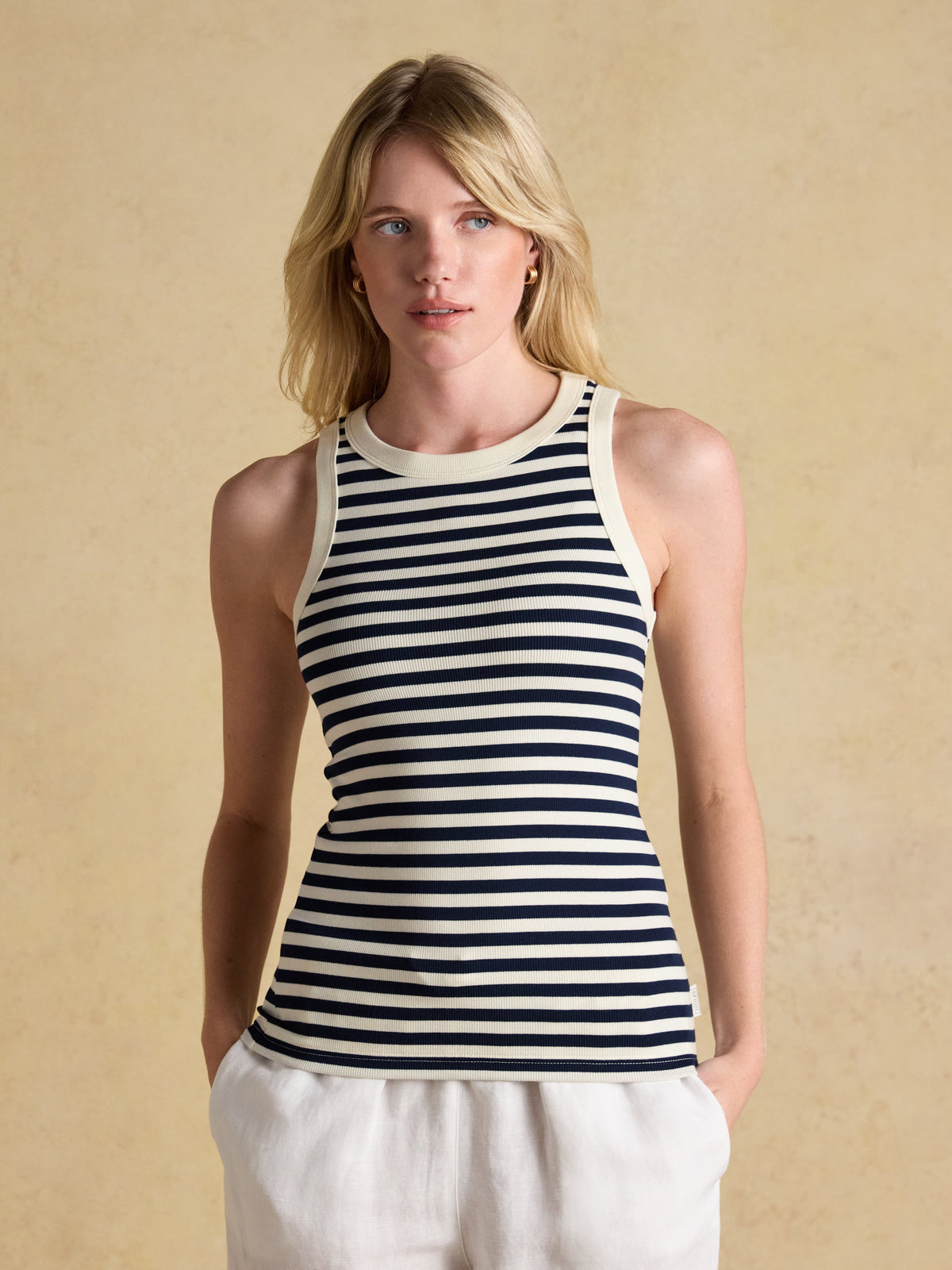 Joules Sophia Vest - Navy Creme*