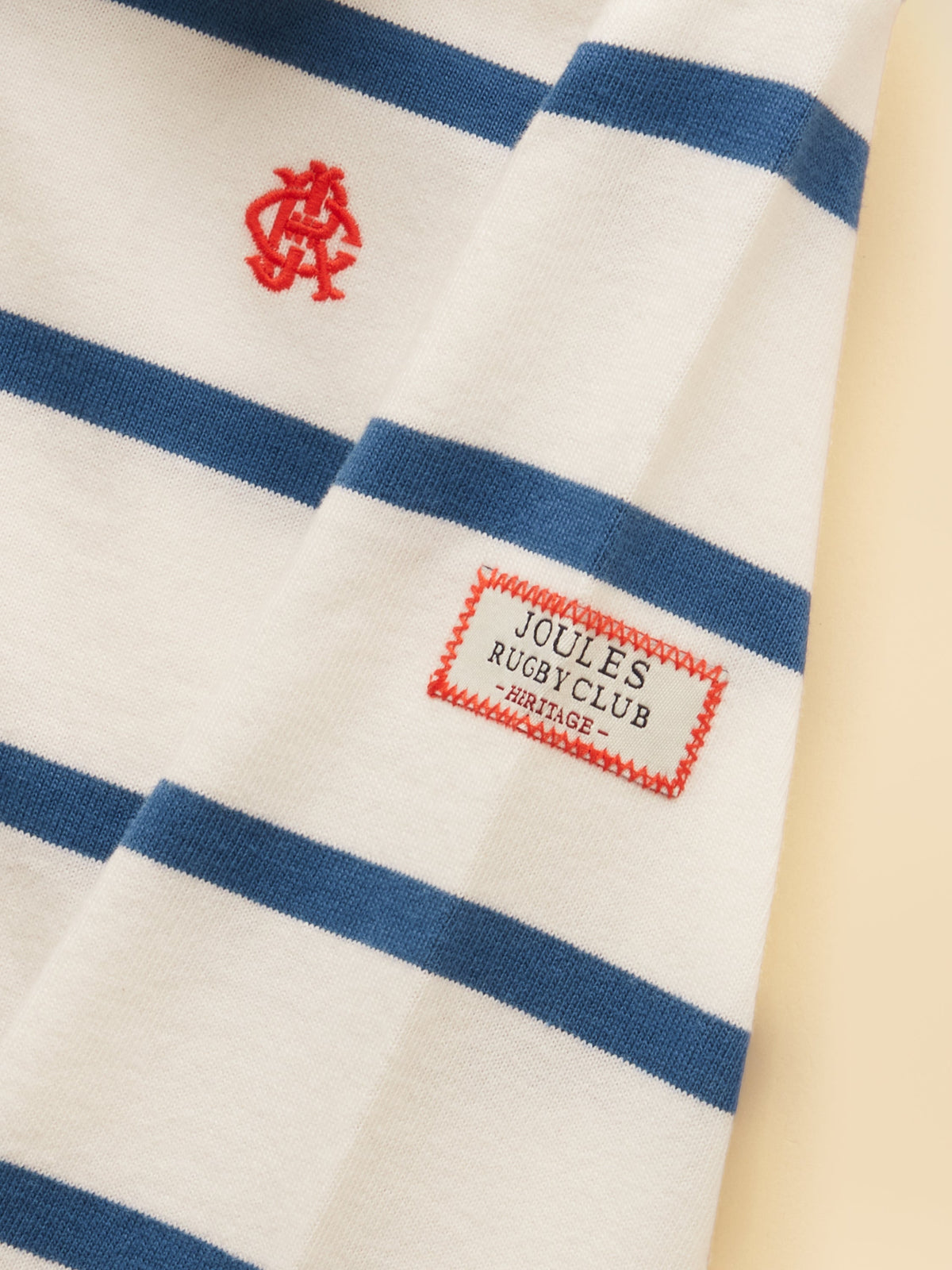 Joules Rugby Shirt - Creme & Navy