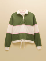 Joules Jersey Deckshirt - Green/Cream Stripe