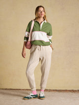 Joules Jersey Deckshirt - Green/Cream Stripe