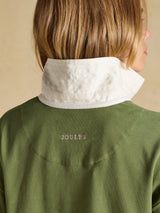 Joules Jersey Deckshirt - Green/Cream Stripe