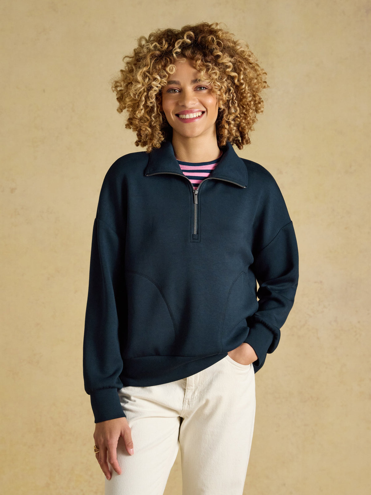 Joules Luxe Club Half Zip - Navy