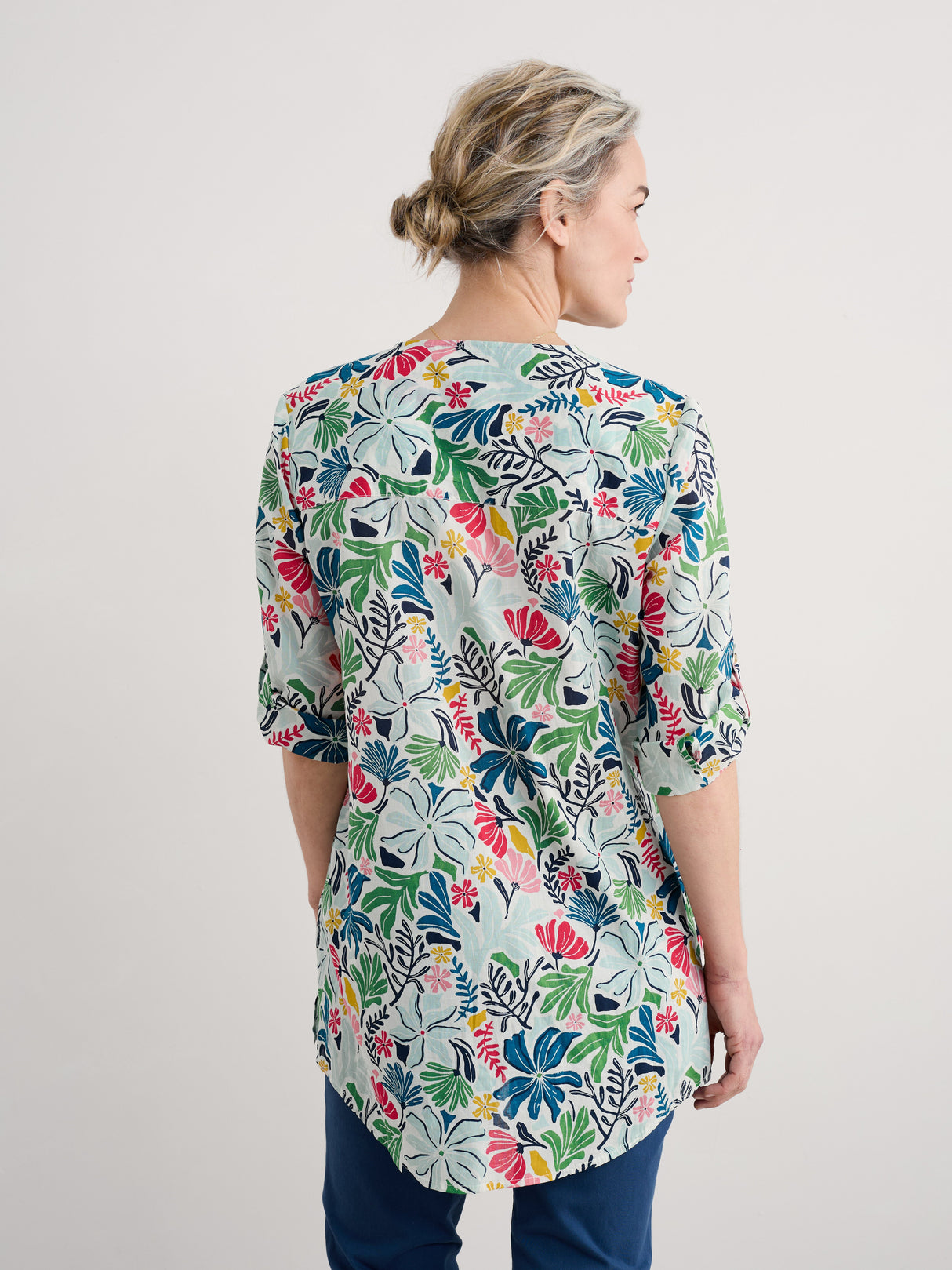 Seasalt Op Art Tunic - Seaweed Flower Chalk