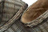 Round Willow Log Basket – Antique Wash