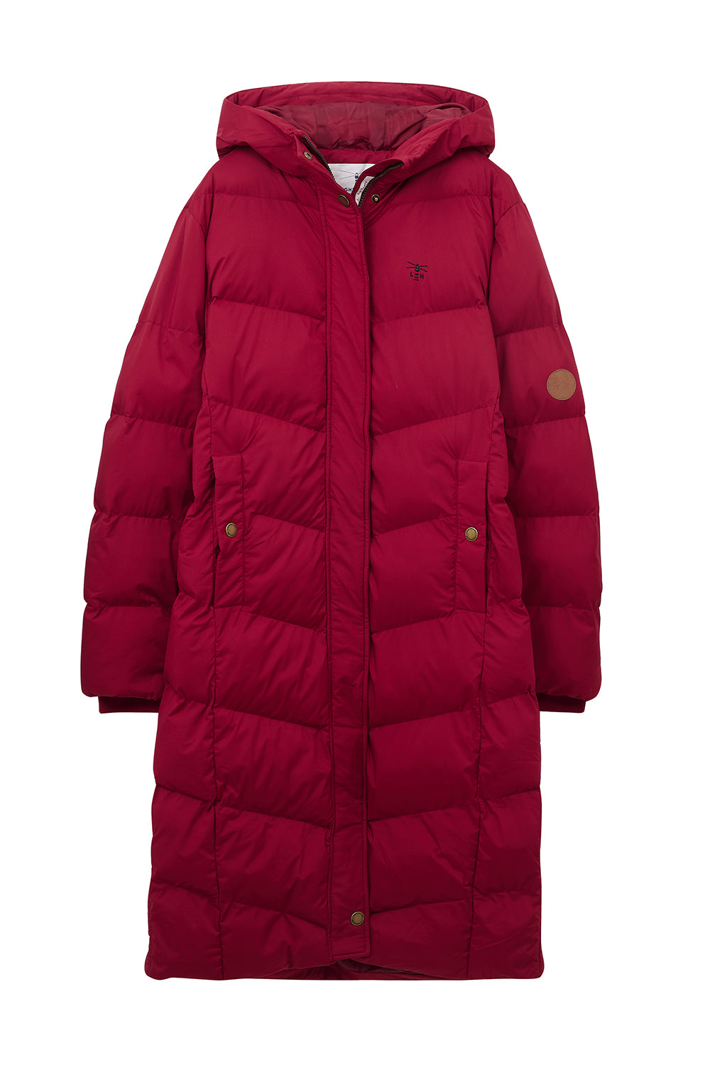 Lighthouse Savannah Ladies Long Coat - Maroon