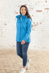 Lighthouse Ladies Beachcomber Coat - Azure Blue