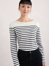 Seasalt Sailor Shirt - Falmouth Breton Maritime Chalk