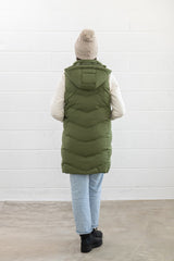 Lighthouse Savannah Ladies Long Gilet - Olive