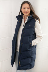 Lighthouse Savannah Ladies Long Gilet - Navy