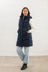 Lighthouse Savannah Ladies Long Gilet - Navy