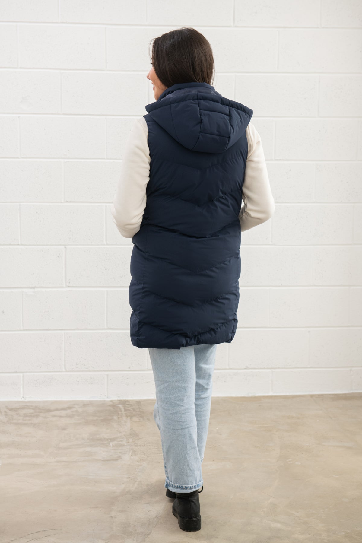 Lighthouse Savannah Ladies Long Gilet - Navy