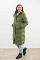 Lighthouse Savannah Ladies Long Coat - Olive