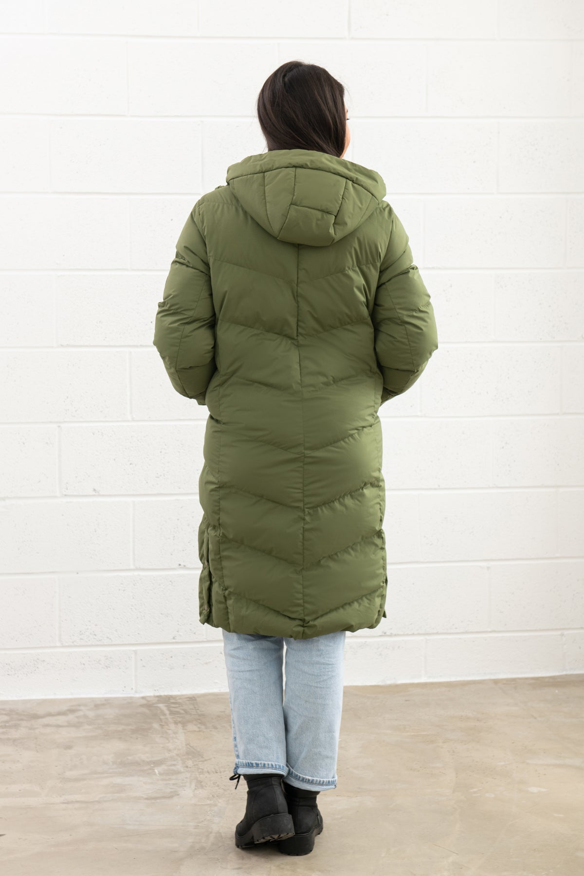 Lighthouse Savannah Ladies Long Coat - Olive