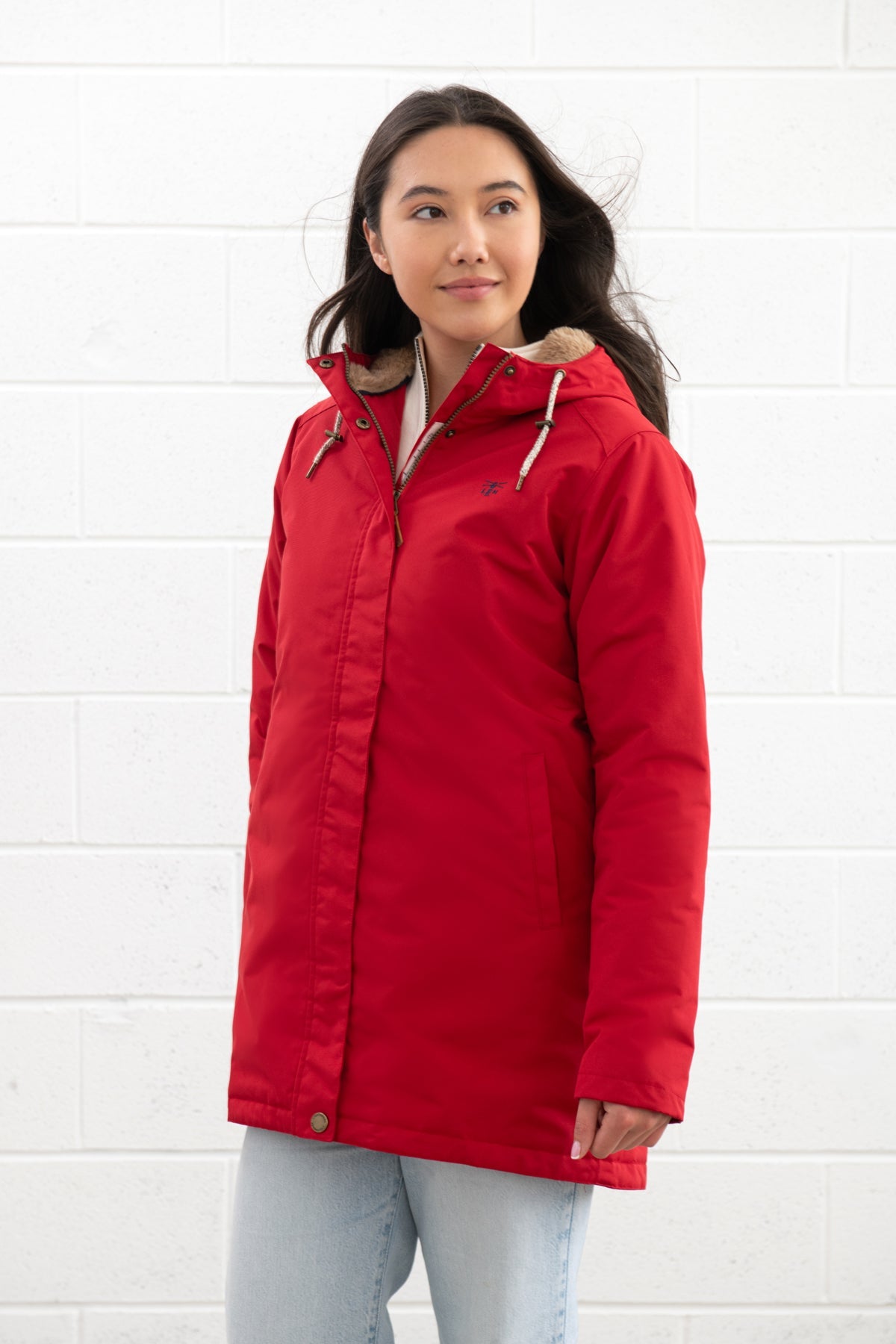 Lighthouse Scarlet Ladies Coat - Red