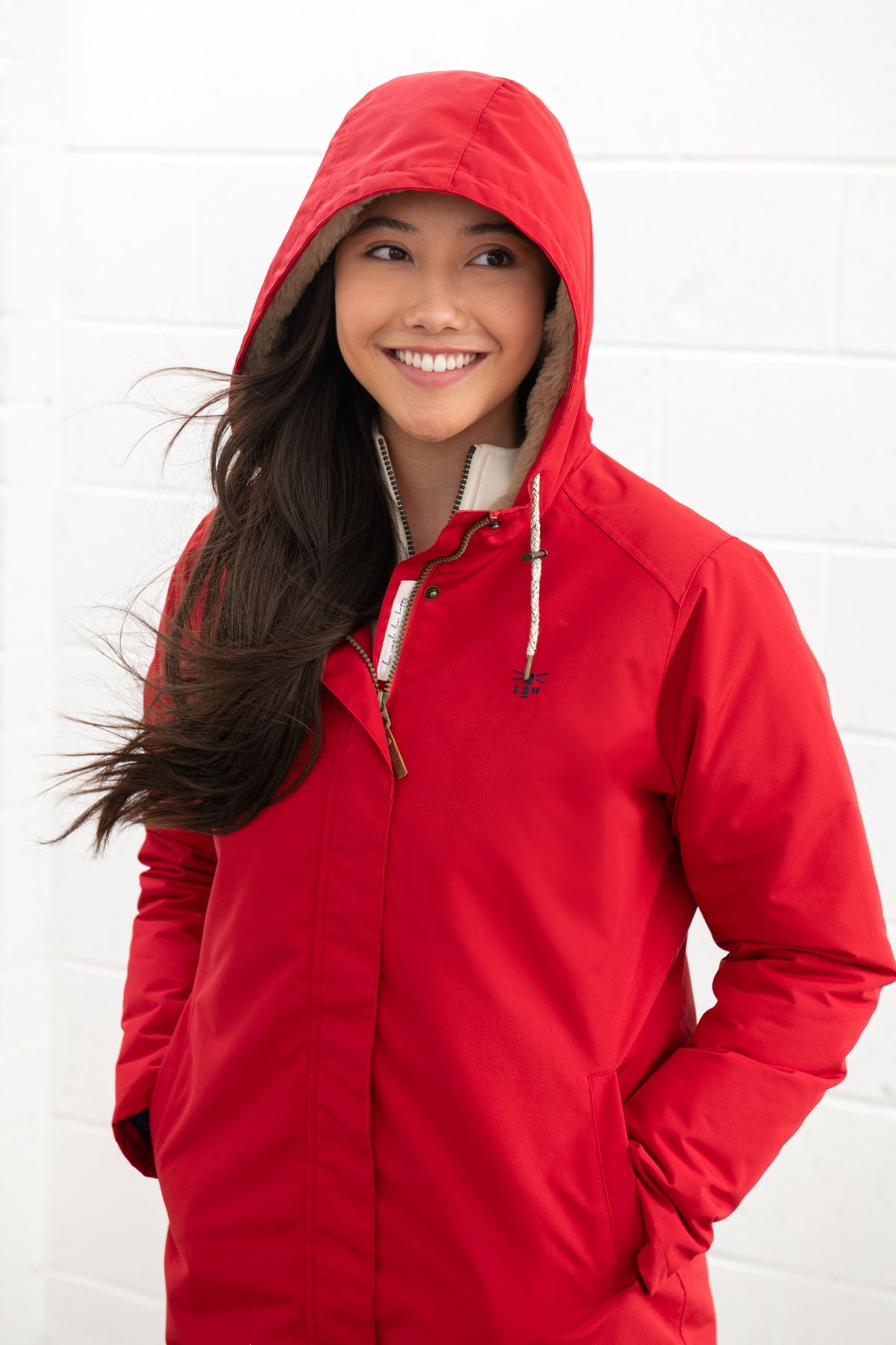 Lighthouse Scarlet Ladies Coat - Red