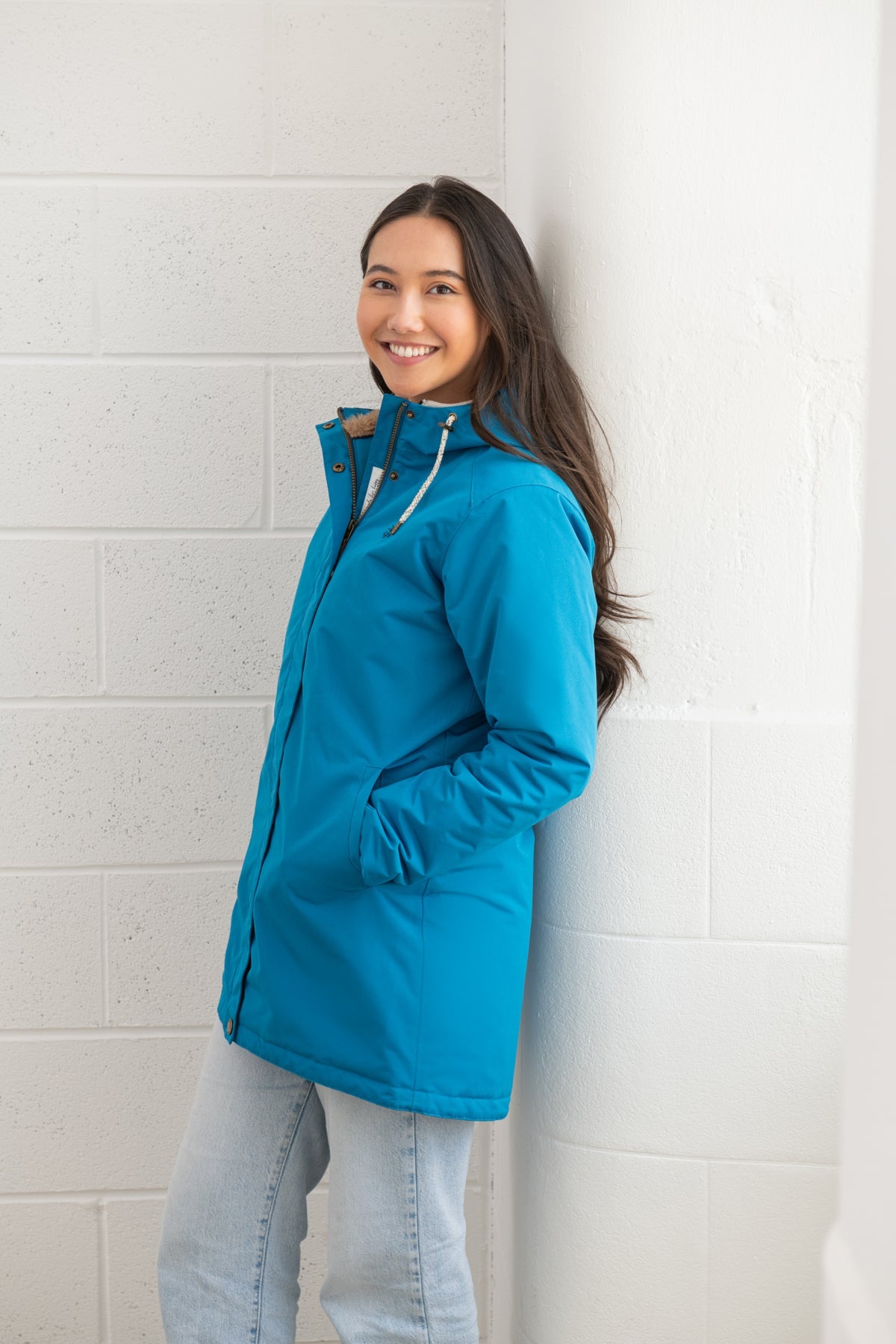 Lighthouse Scarlet Ladies Coat - Teal