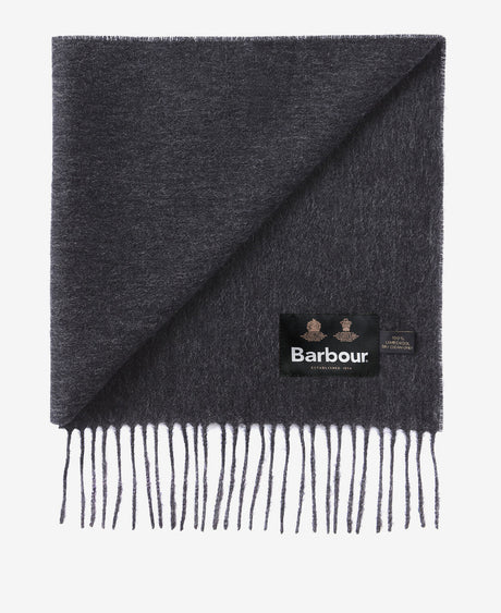 Barbour Plain Lambswool Scarf - Charcoal/Grey